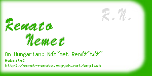 renato nemet business card